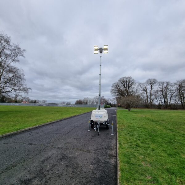Extendable towerlight feature of our portable site construction lighting for hire
