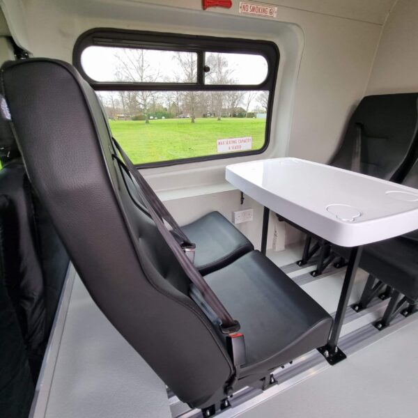 Seating on the welfare van for hire